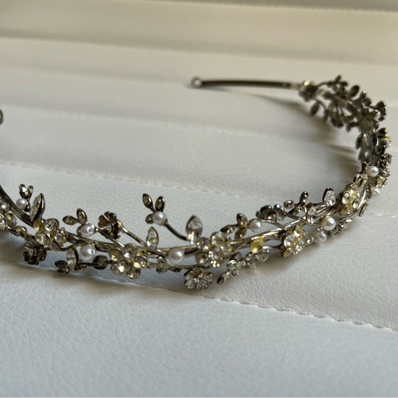 Bridal Rhinestone Flower Crown - Picture 2 of 7